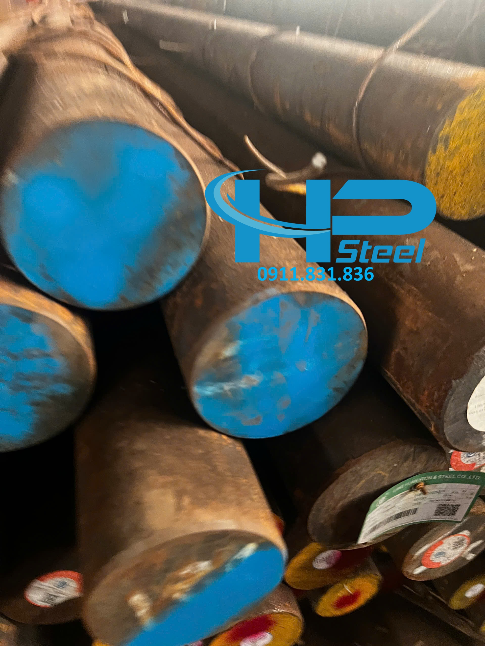 Thép tròn đặc phi 22 hình ảnh chụp tại kho