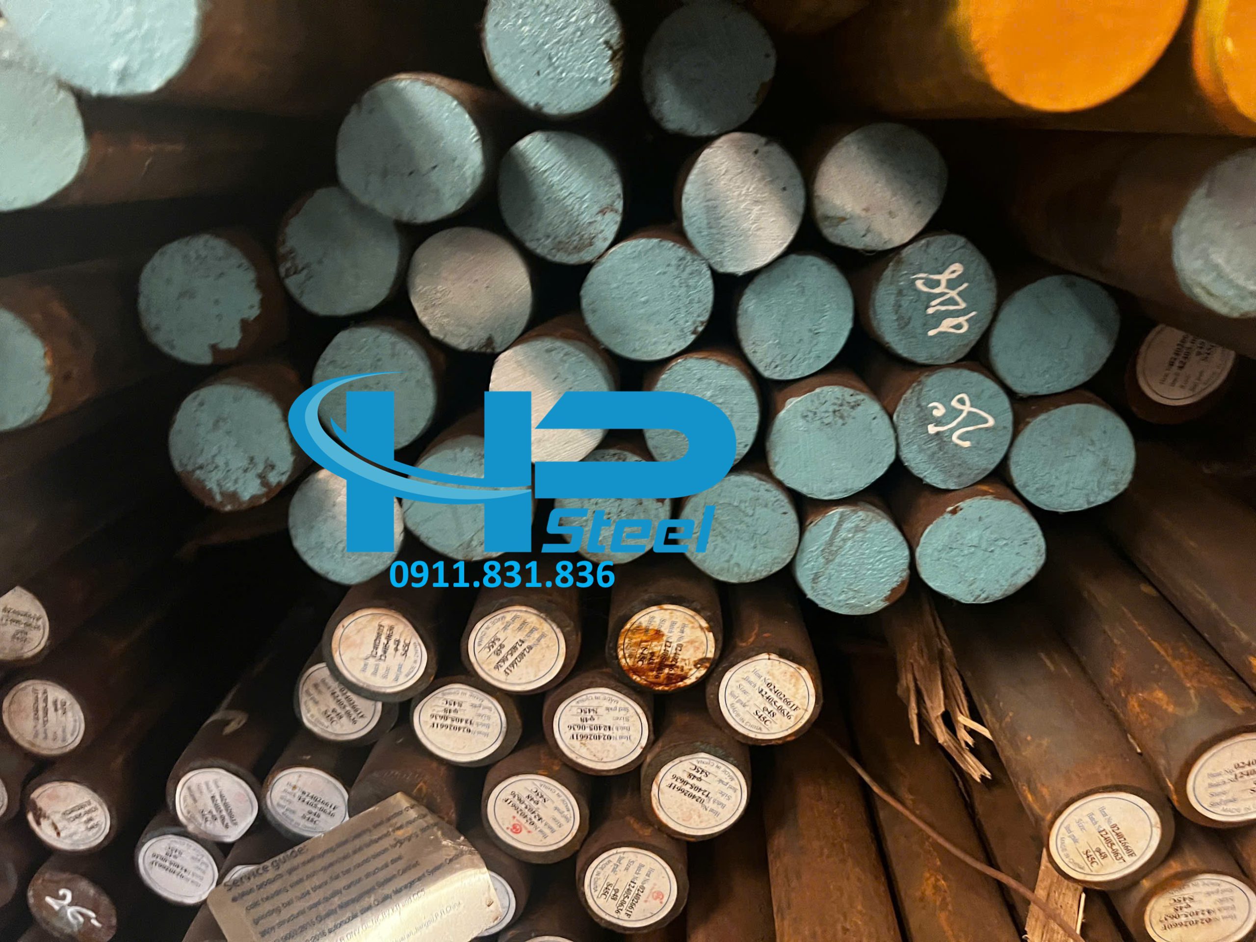 Thép tròn đặc phi 38 hình ảnh tại kho