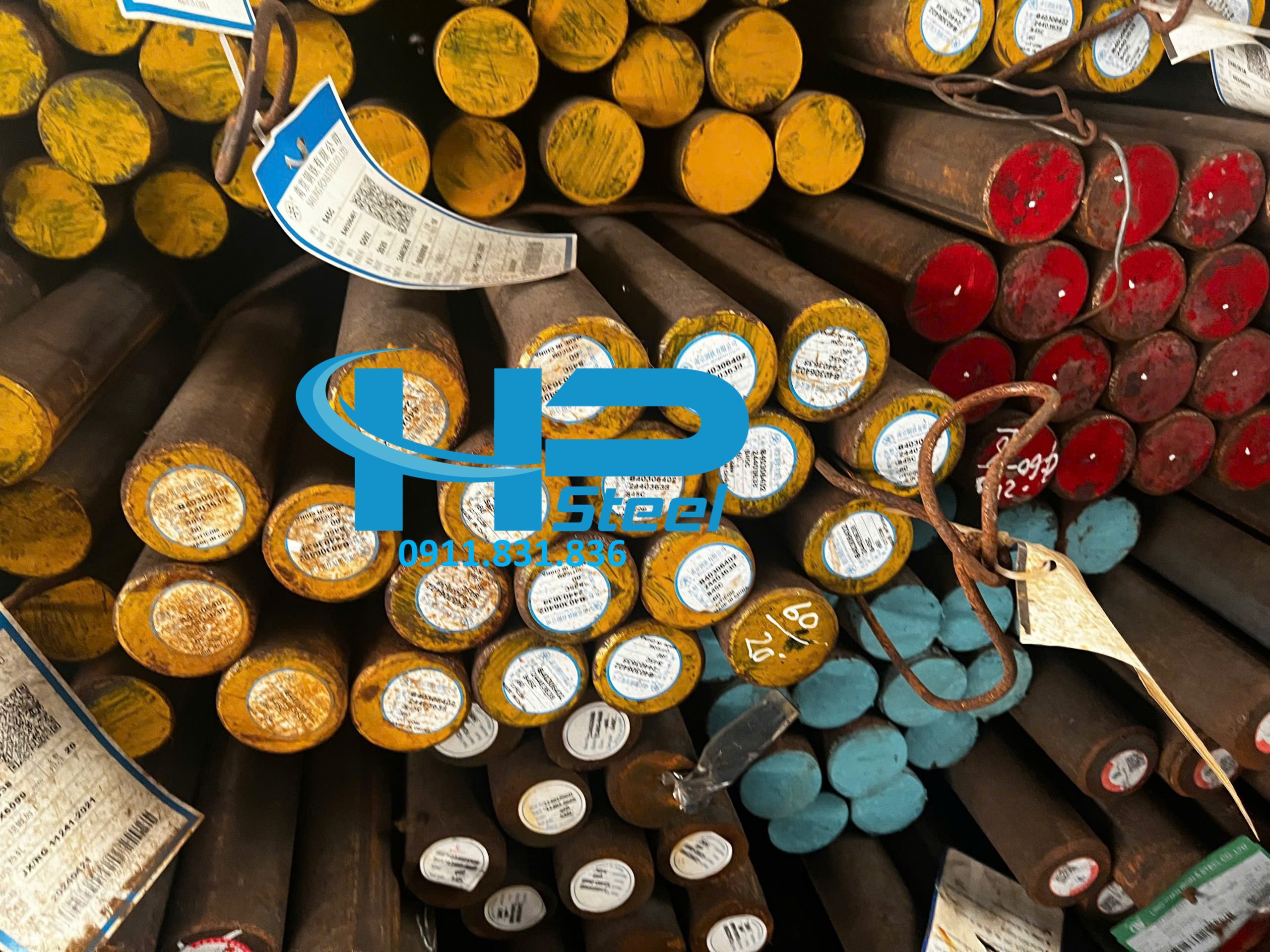 Thép tròn đặc phi 95 mác thép SCM440 hình ảnh tại kho Hoàng Phương