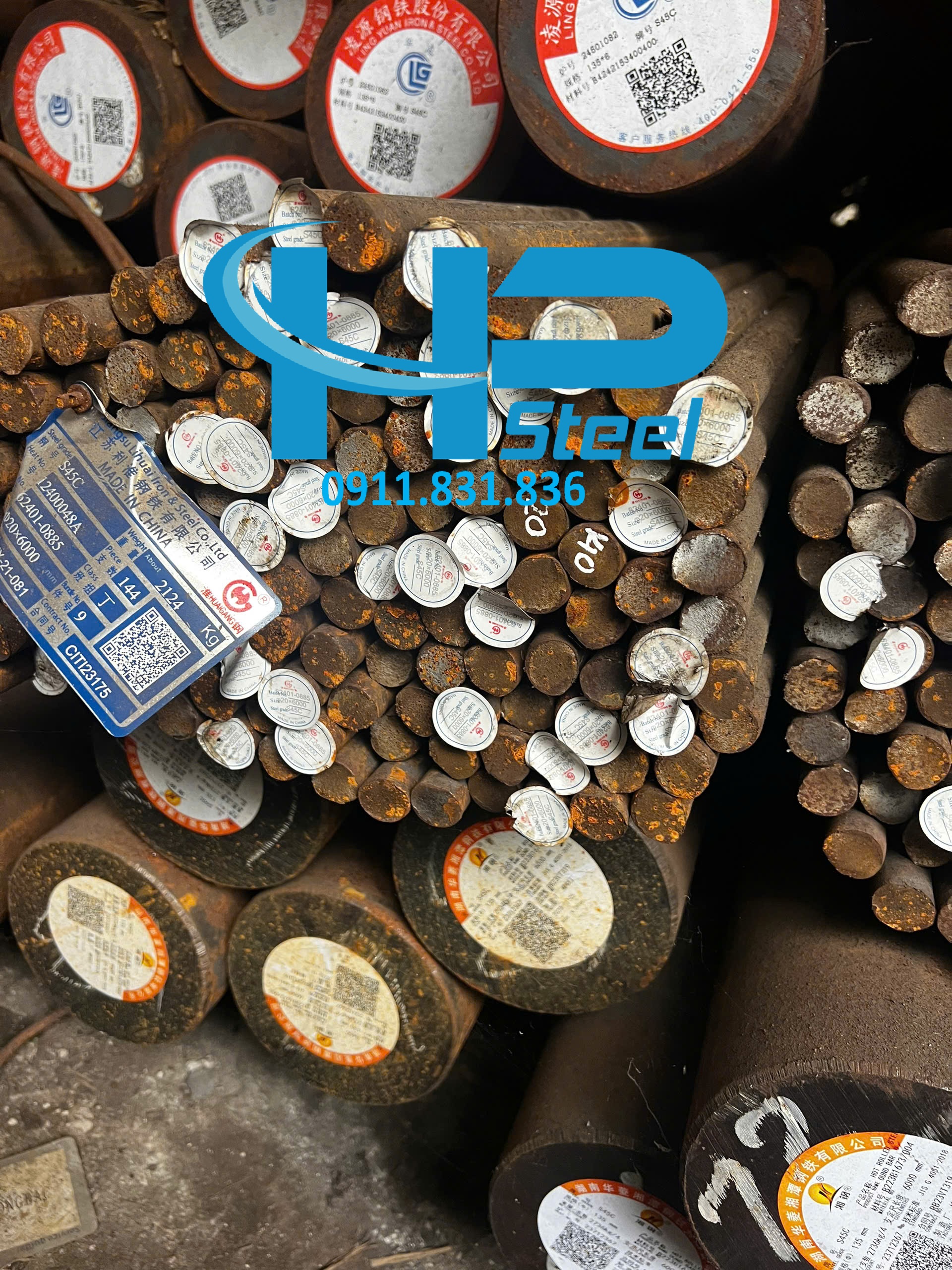 Thép tròn đặc phi 125 mác thép SCM440 hình ảnh tại kho thép Hoàng Phương