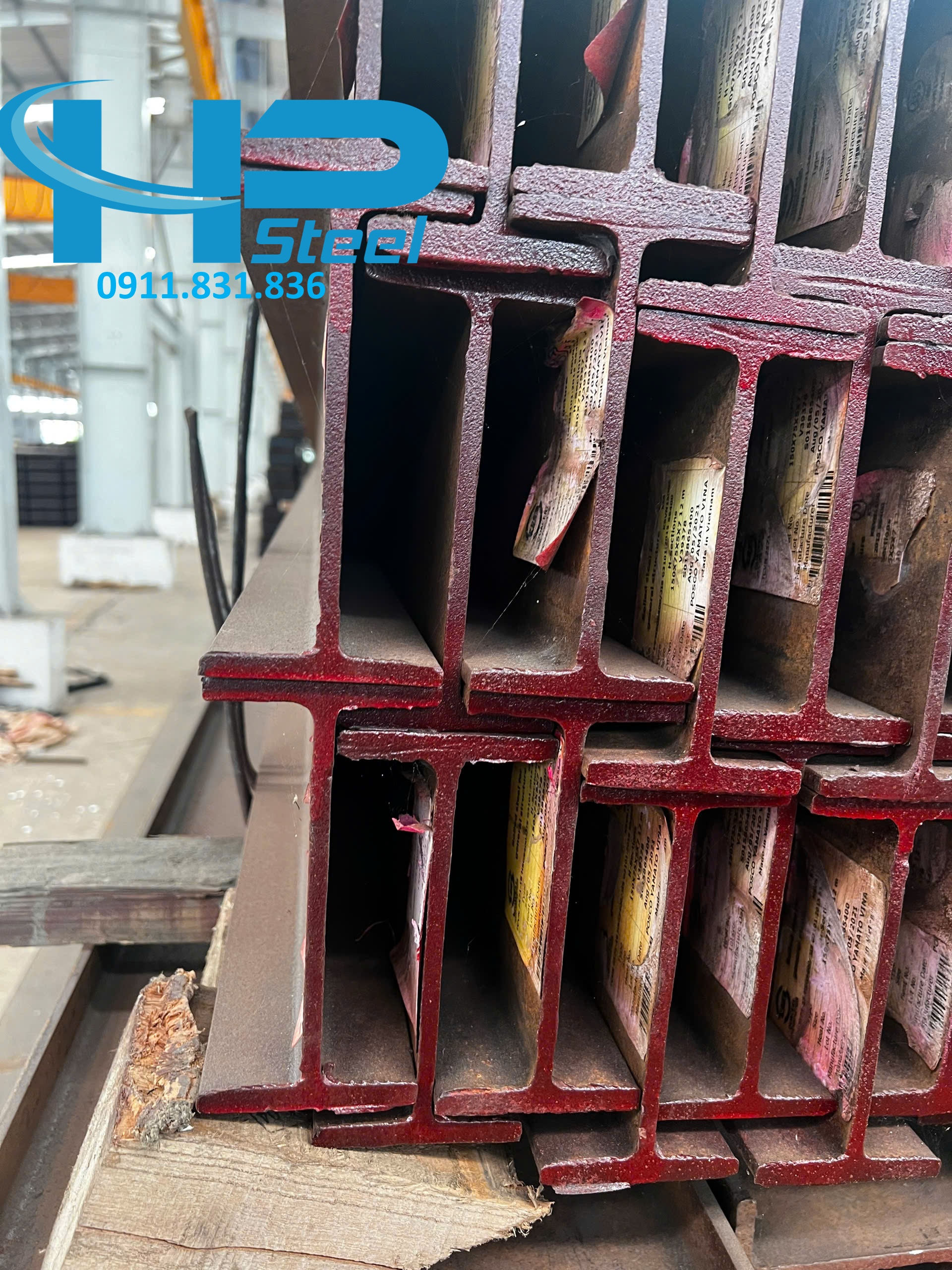 Thép hình I596x199x10x15 hình ảnh tại kho thép Hoàng Phương